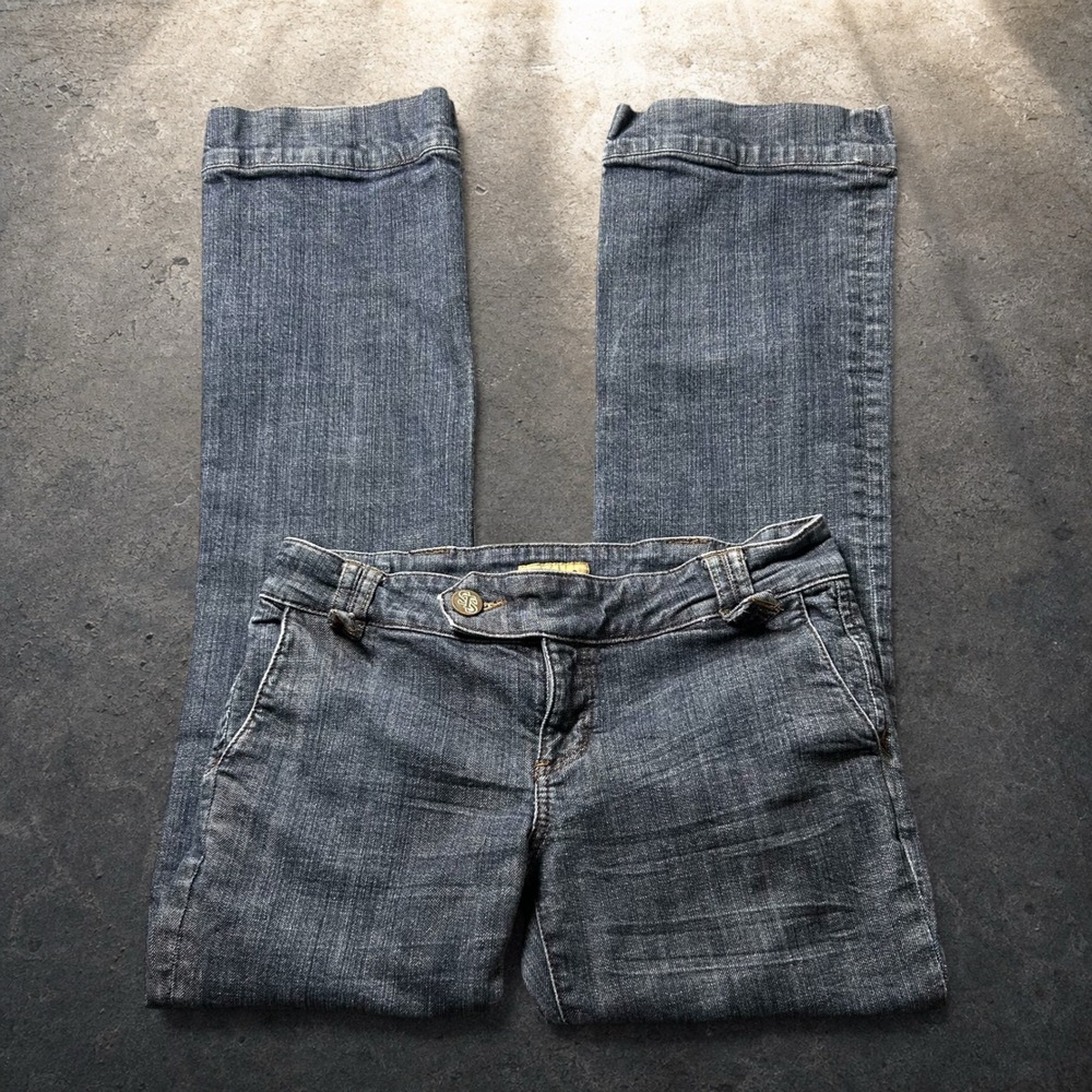 See Thru Soul Vintage Y2K Low Rise Flare Jeans Blue Denim Size 29